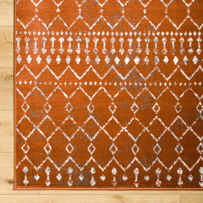 Scandi Orange All Over Pattern Rug