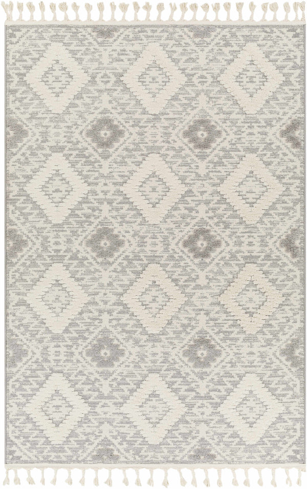 Tabonoc High-Low Area Rug with tassels