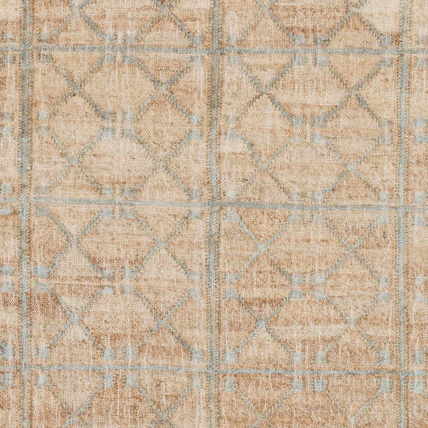Rice Dusty Sage Fringed Jute Carpet