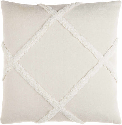 Noud Cream Square Throw Pillow