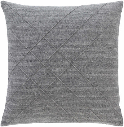 Northfleet Charcoal Ivory Square Throw Pillow