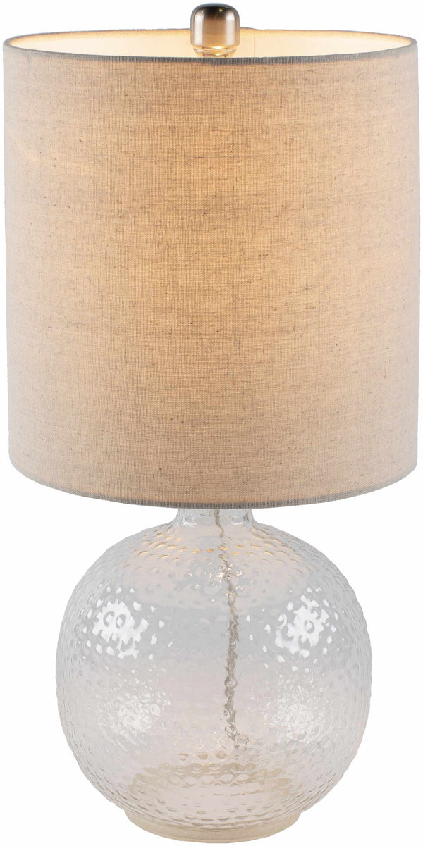 Enetai Glass White Table Lamp