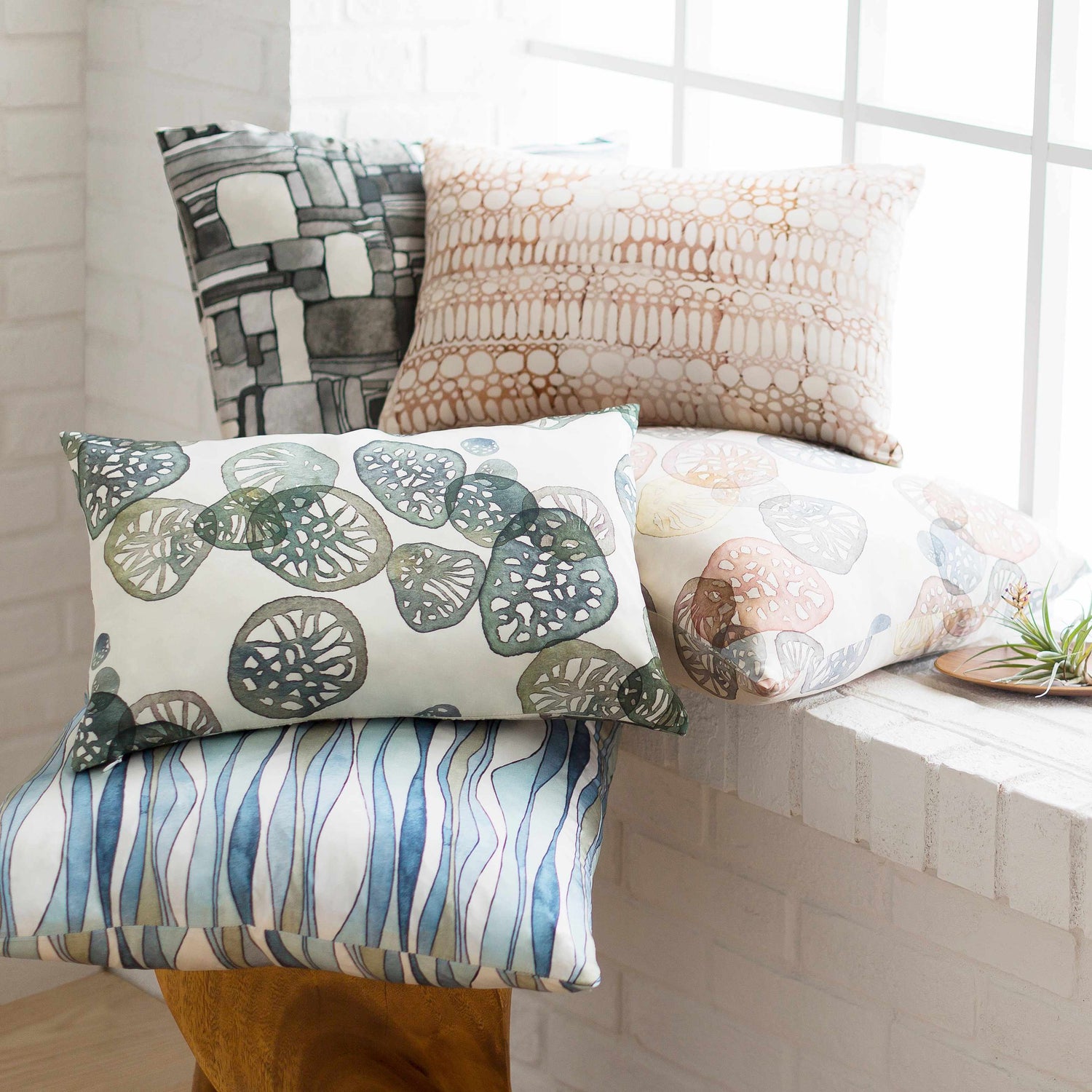 Bathurst Modern  Multicolor Throw Pillow - Clearance