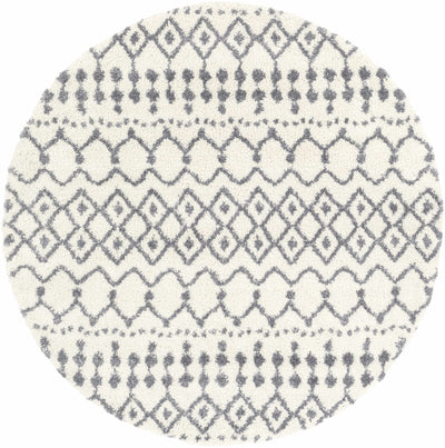 Navassa White/Gray Trellis Plush Rug