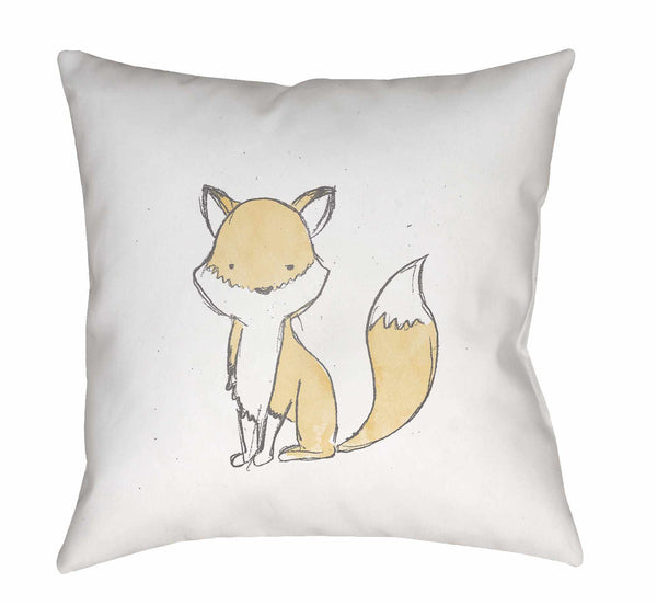 Nursery Cartoon Fox Decorative Throw Pillow