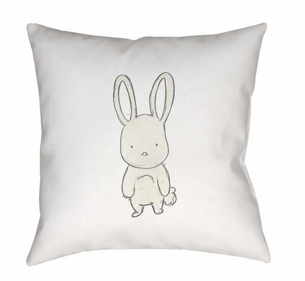 Nursery Cartoon Bunny Decorative Throw Pillow