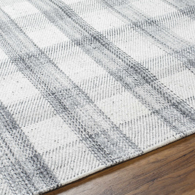 Nedaa Gray Plaid Area Rug