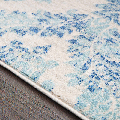 Oaklyn Teal Floral Diamonds Rug