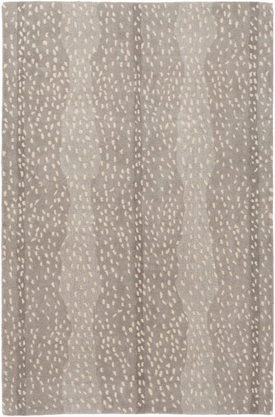 Curdworth Gray Deer Printed Wool Rug