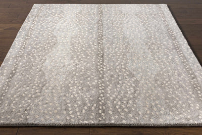 Curdworth Gray Deer Printed Wool Rug