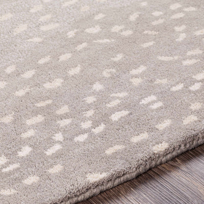 Curdworth Gray Deer Printed Wool Rug