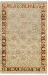 Hand-knotted Oakvale Area Carpet in beige and brick red. Traditional floral pattern with olive and tan accents. Design-Rectangle-5686