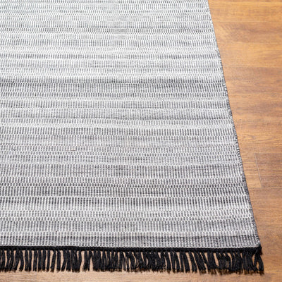 Ocampo Gray Flatweave Area Rug with tassels - Clearance