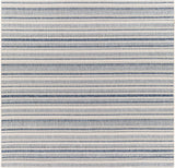 Olin White&Blue Striped Nordic Rug
