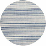 Olin White&Blue Striped Nordic Rug