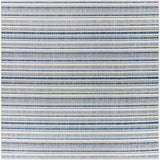 Olin White&Blue Striped Nordic Rug