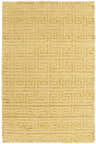 Mustard Omagh Area Rug. Hand-woven wool shag rug with a geometric Greek key pattern. Farmhouse, transitional style. Design-Rectangle-58