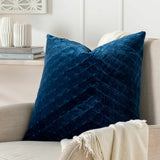Onyx Navy Square Throw Pillow