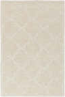Beige Orick Hand Loomed Wool Area Rug with a subtle geometric trellis pattern and soft, textured wool. Design-Rectangle-576