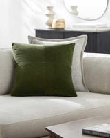 Orit Olive Green Corduroy Accent Pillow