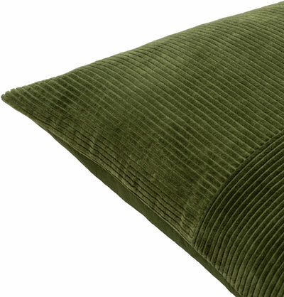 Orit Olive Green Corduroy Accent Pillow