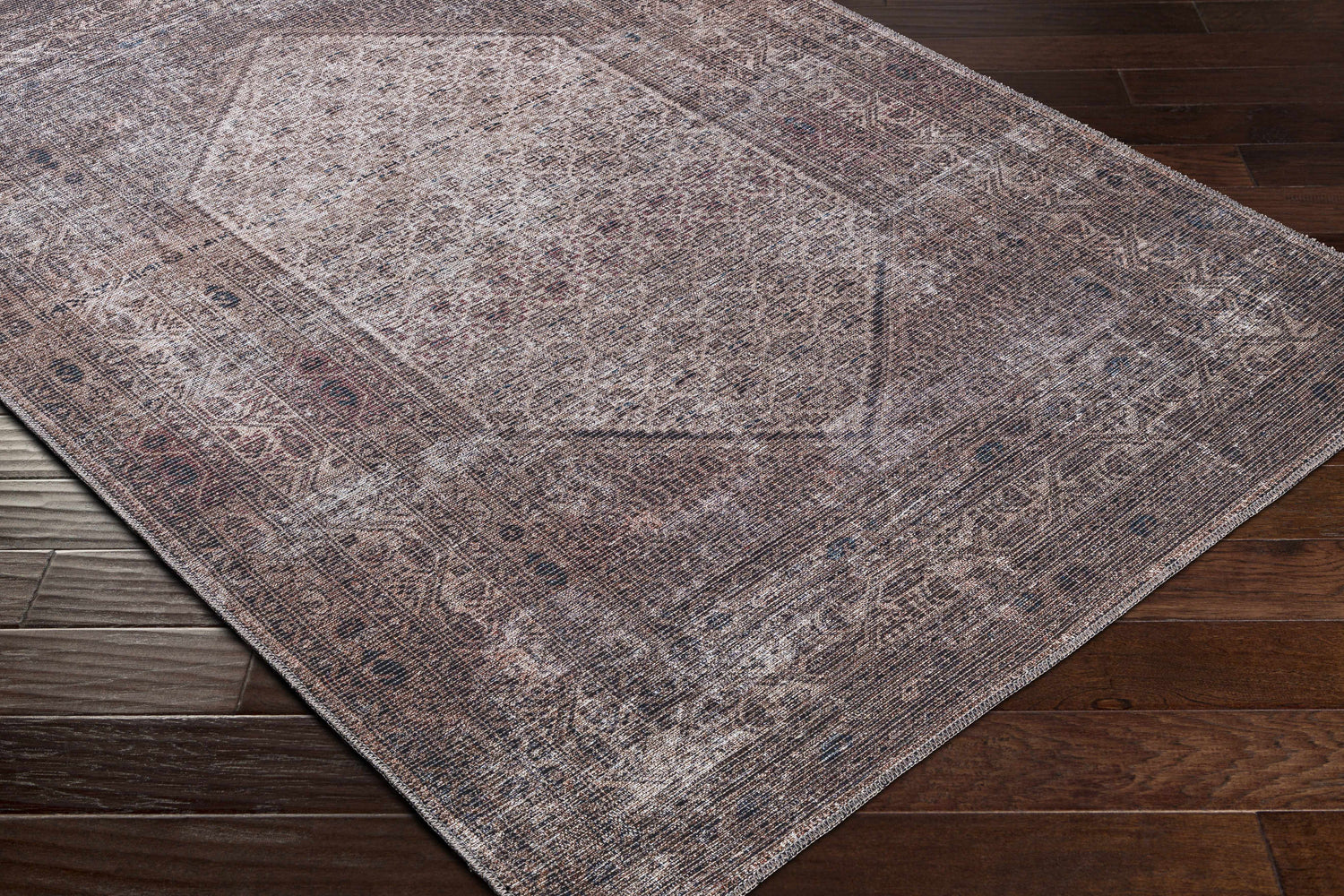 Tan Ormstown Distressed Washable Area Rug - Clearance