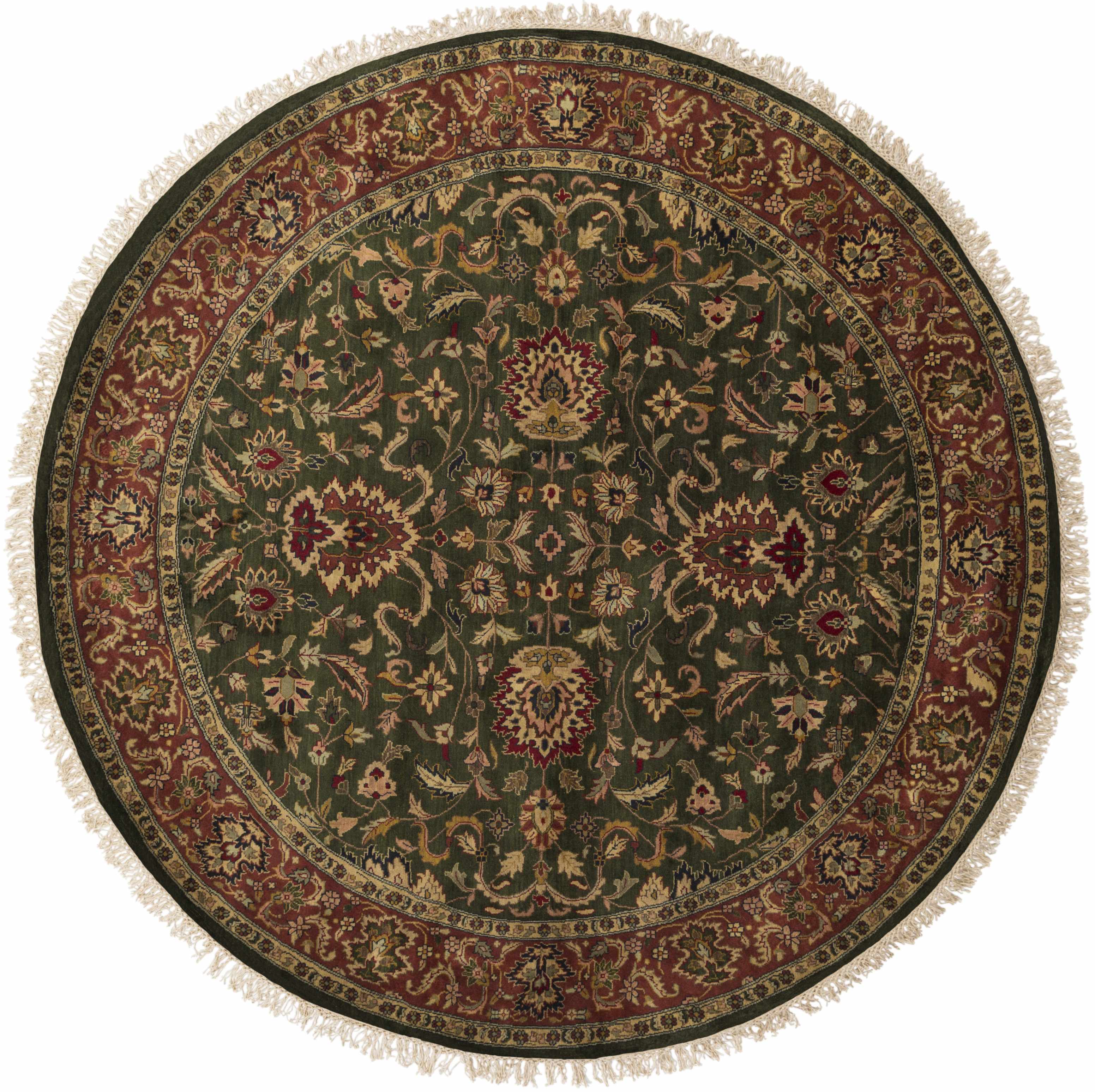 Reverse side of Oronogo Area Rug - Clearance, focusing on underside structure and material.Traditional Area Rug Backing  8' Round