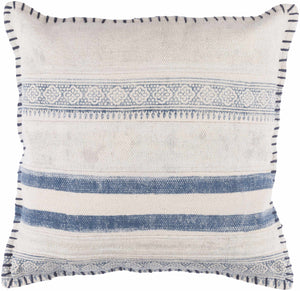 Oscar Blue Striped Throw Pillow