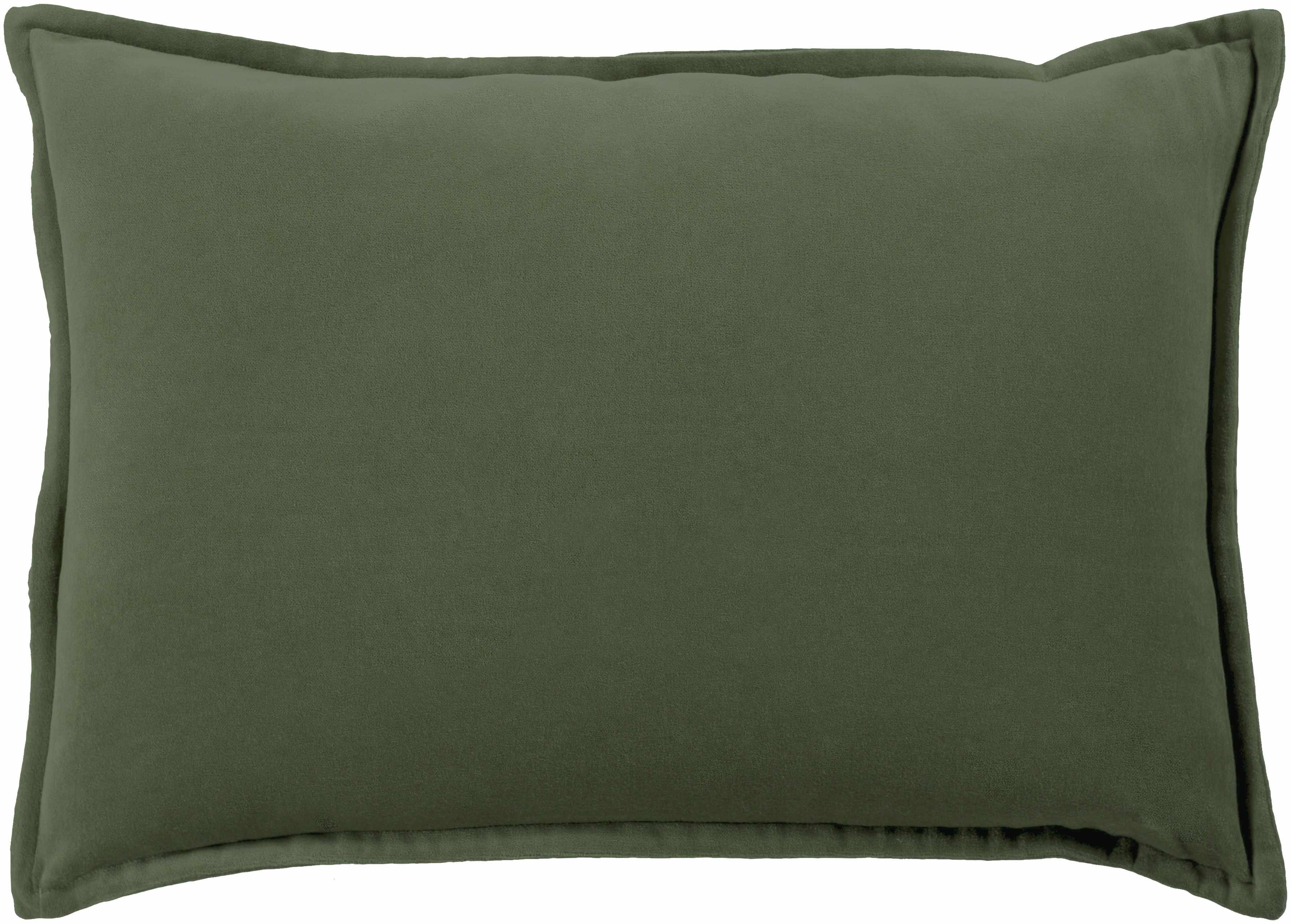 Reverse side of Oshtemo Green Velvet Throw Pillow, focusing on underside structure and material.Contemporary Throw PillowsBacking  13" x 19" Lumbar Pillow Cover
