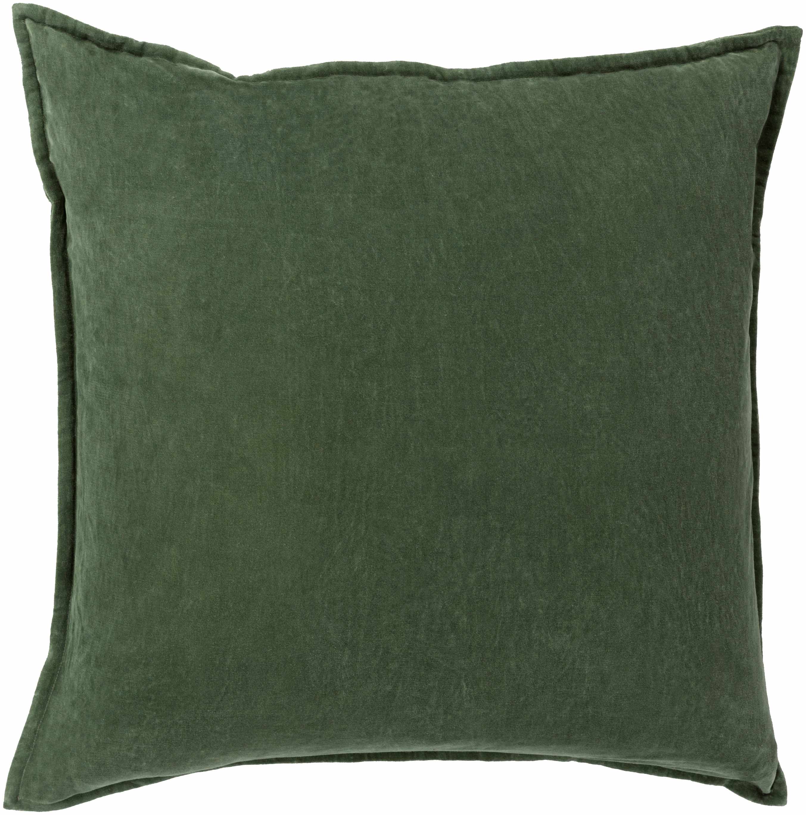 Reverse side of Oshtemo Green Velvet Throw Pillow, focusing on underside structure and material.Contemporary Throw PillowsBacking  20" Square Pillow Cover