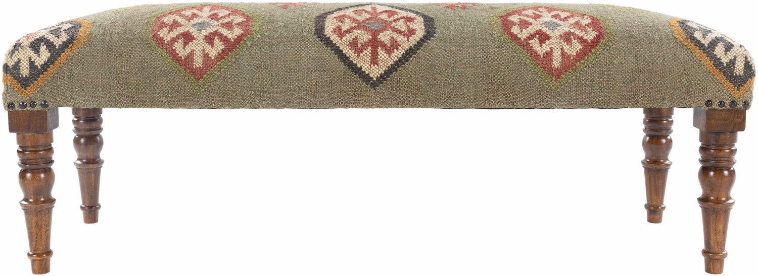 Oslob Rustic Patterned Wood Stool