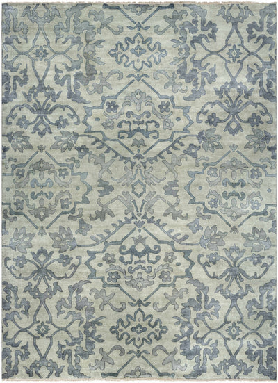 Osteen Blue&Sage Green Premium Wool Rug