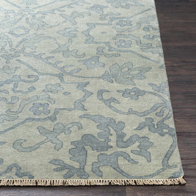 Osteen Blue&Sage Green Premium Wool Rug