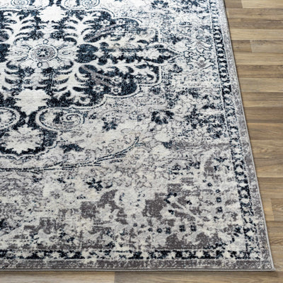 Buckingham Charcoal Medallion Rug - Clearance