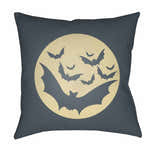 Halloween Bats Gray Outdoor Pillow