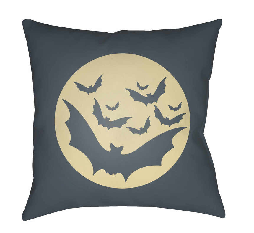 Halloween Bats Gray Outdoor Pillow