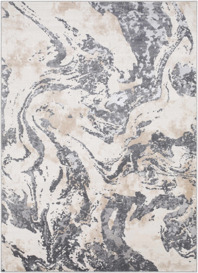 Paraburdoo Cream Gray Marble Rug - Clearance