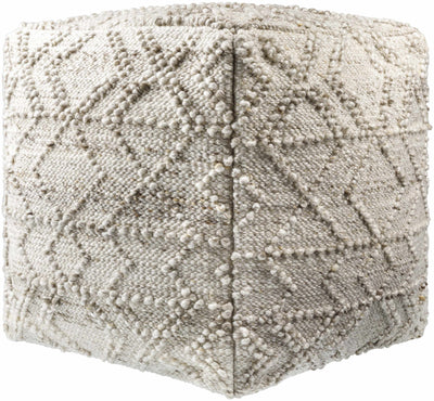 Poullaouen Off White Cubic Pouf