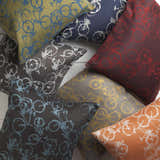 Burneside Navy Bicycle Print Throw Pillow - Clearance