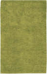 Close-up of Frederika Solid Olive Green Wool Shag Rug showing texture and color. Contemporary style. Design-Rectangle-58