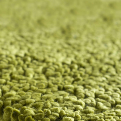 Frederika Solid Olive Green Wool Shag Rug - Clearance