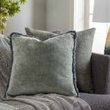 Penrod Gray Square Throw Pillow