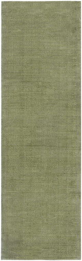 Brockton Solid Green Hand Loomed Wool Area Rug