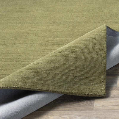 Brockton Solid Wool Sage Green Area Rug