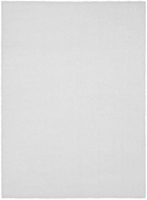 Close-up of a white, plush, shag Piedmont Area Rug. Contemporary style, machine woven, 100% polyester. Design-Rectangle-5373