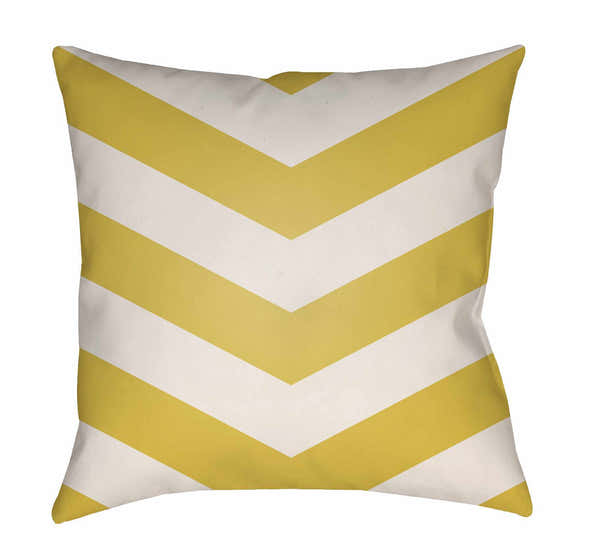 Pikit Yellow Chevron Throw Pillow