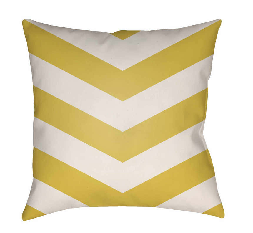Pikit Yellow Chevron Throw Pillow