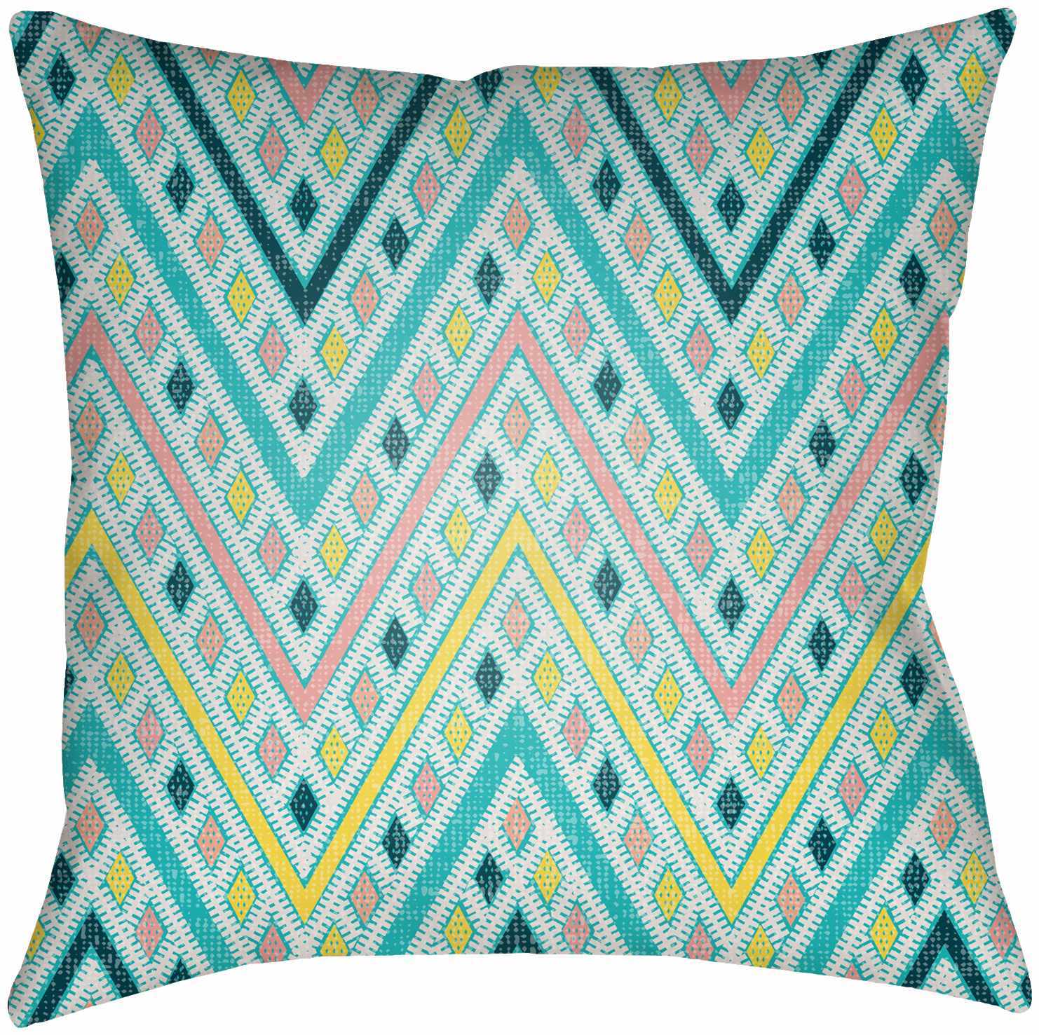 Pinit Geometric Chevron Accent Outdoor Pillow