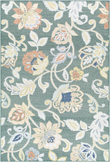 Piers Medium Green Area Rug