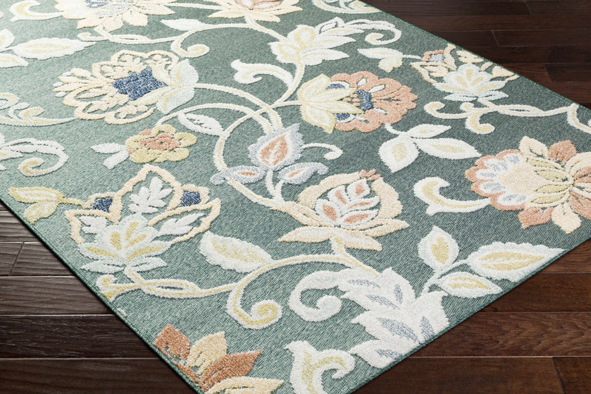 Piers Medium Green Area Rug
